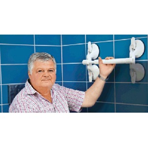 [ABL] 콰트로파워 플러스 흡착식 안전손잡이 (독일 모밸리) 비고정식 압축손잡이 유리문 타일 화장실